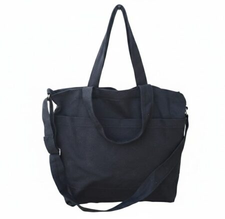Canvas Double Handle Pocket Bag