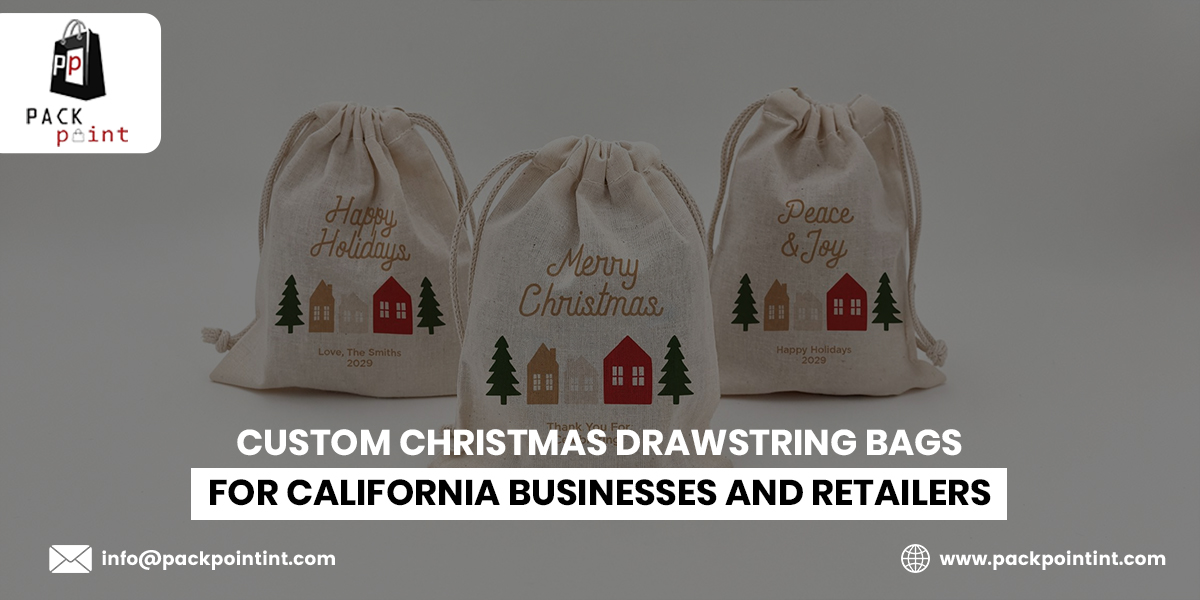 Custom Christmas Drawstring Bags for California Businesses and Retailers